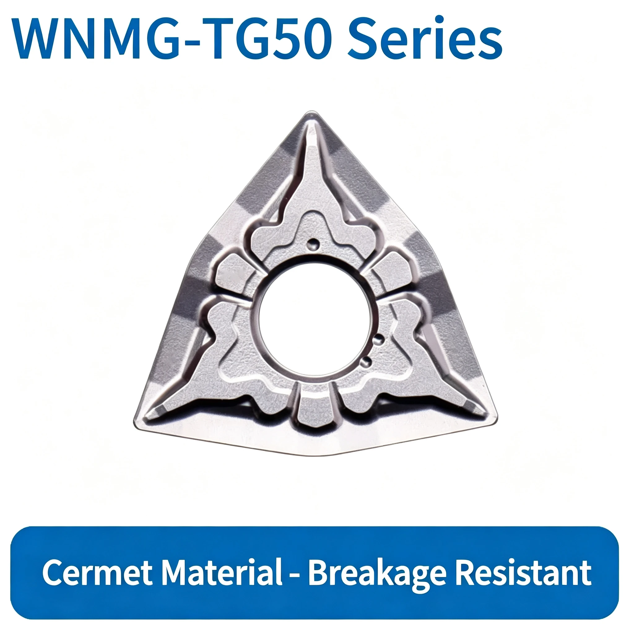Cermet Blade WNMG080404-HQ/MT/TS 080408 TG50 Metric Counterbore Hex Shank
