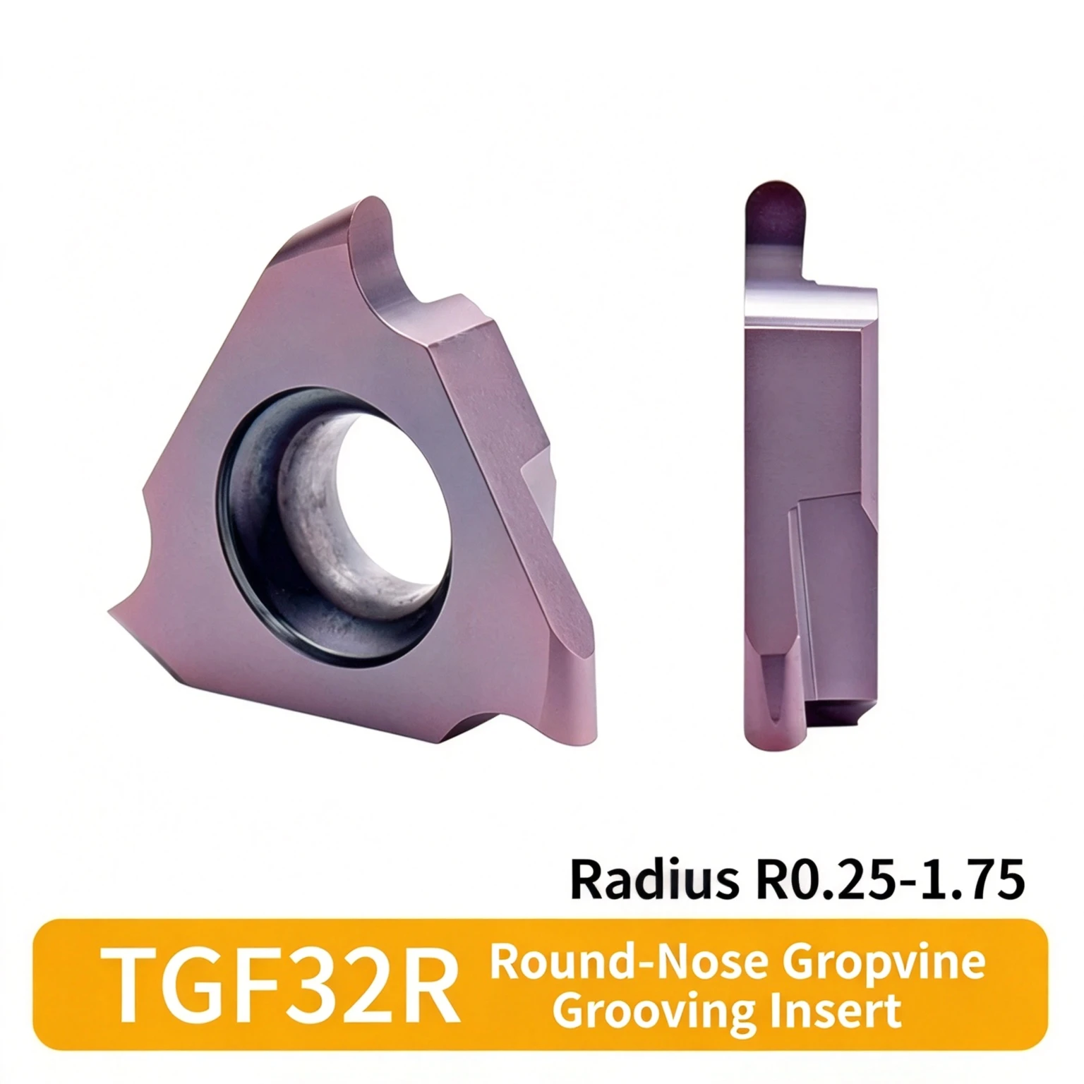 Grooving Arc Vertical Shallow Blade TGF32R0.5-3.5 Mm R0.25-R1.0 Round Head Clip
