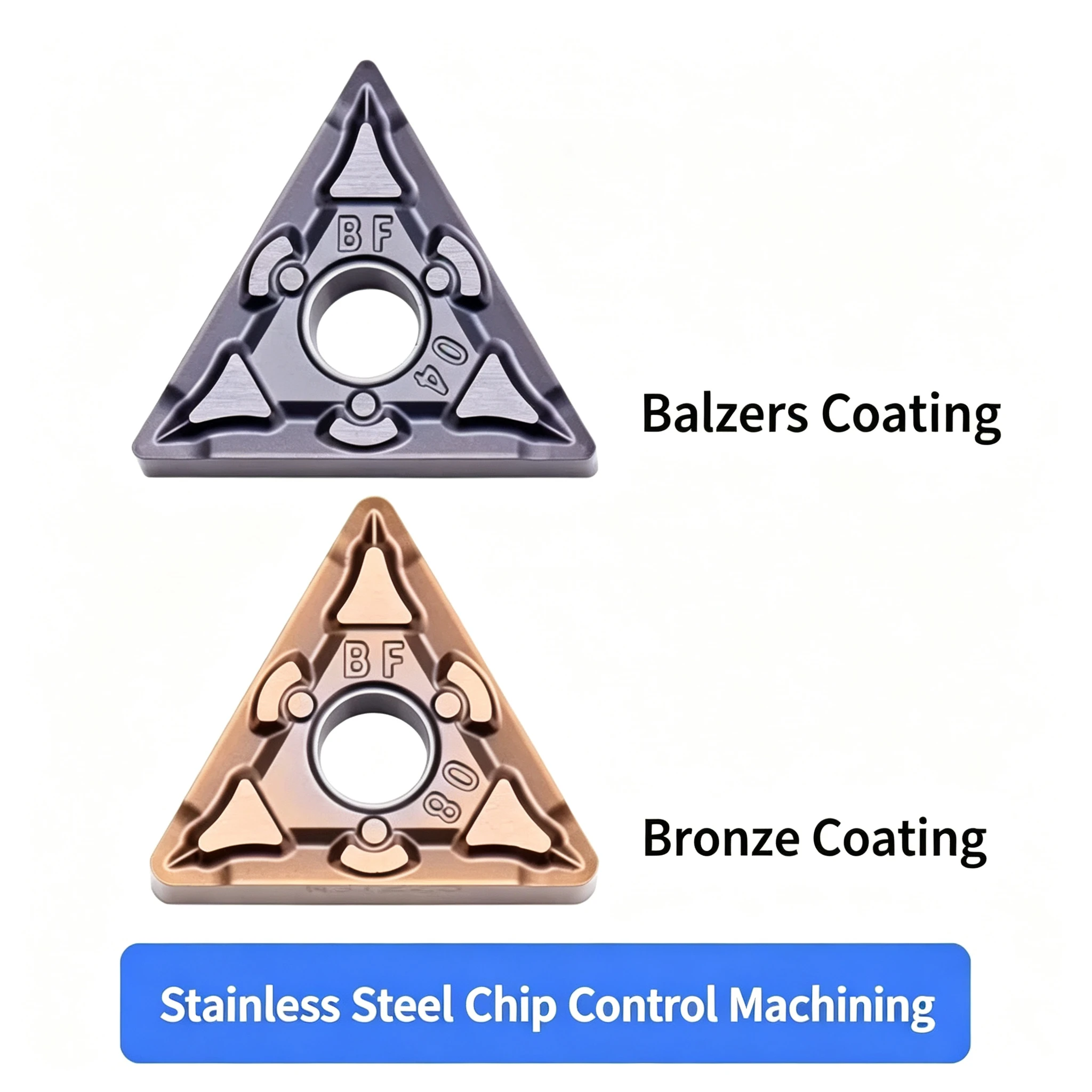 KEUE CNC Blade Chip Breaking Metric Counterbore Bright Uncoated TNMG160404-BF 160408 KM242K 7125