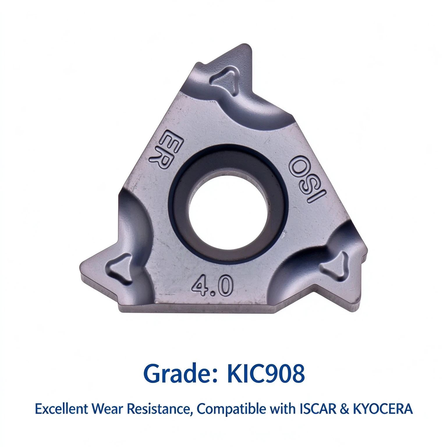 High Performance Stainless Steel Threaded Insert Metric Counterbore Hex Shank Bright Uncoated 22ER IR N55 N60 4.0 5.0 6.0ISO