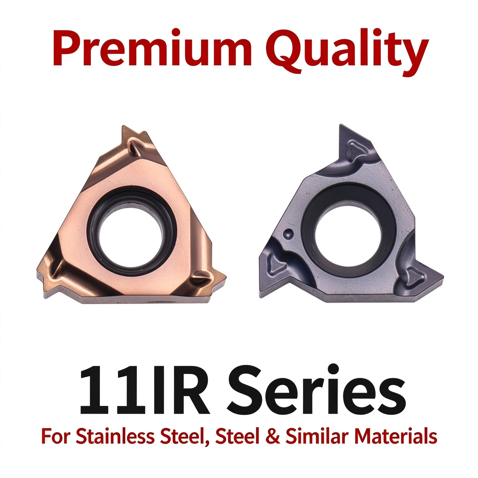 High Performance Stainless Steel Threaded Insert 11IR A60 A55 1.0ISO 1.5 14W KIC908