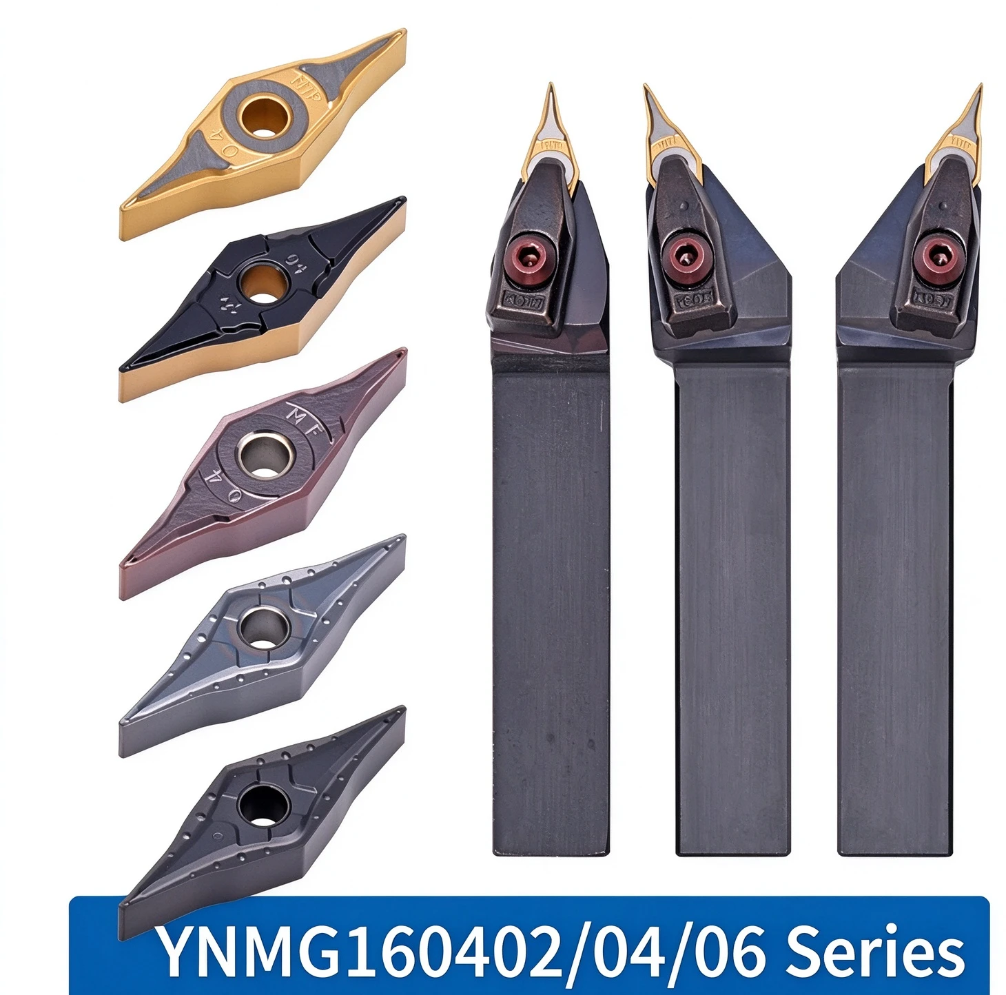 25 Degree Pulley Blade YNMG160402/160404/160406 Root Cleaning Small Knife Tip VNMG Titanium Aluminum Nitride Coated 45HRC OEM