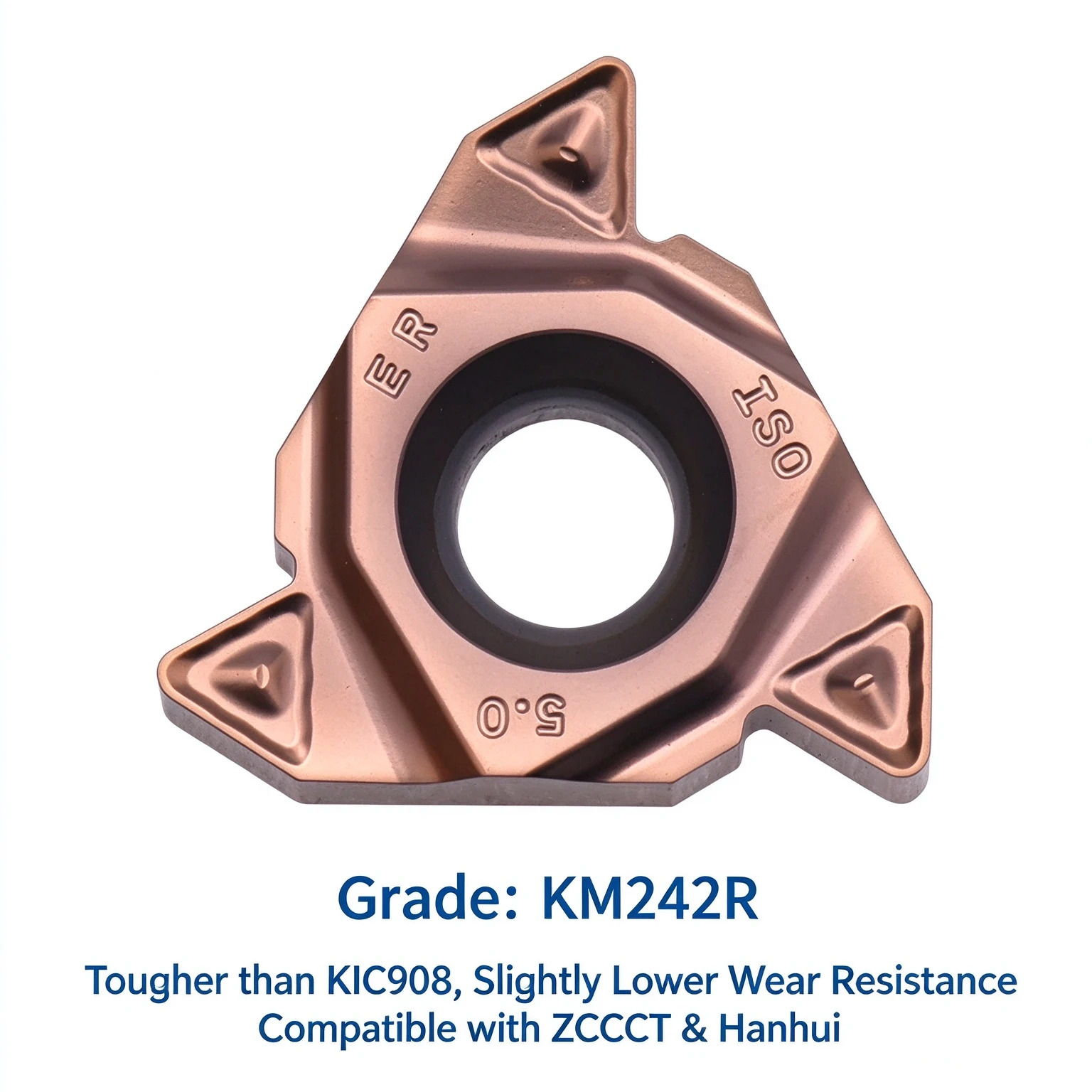High Performance Stainless Steel Threaded Insert Metric Counterbore Hex Shank Bright Uncoated 22ER IR N55 N60 4.0 5.0 6.0ISO