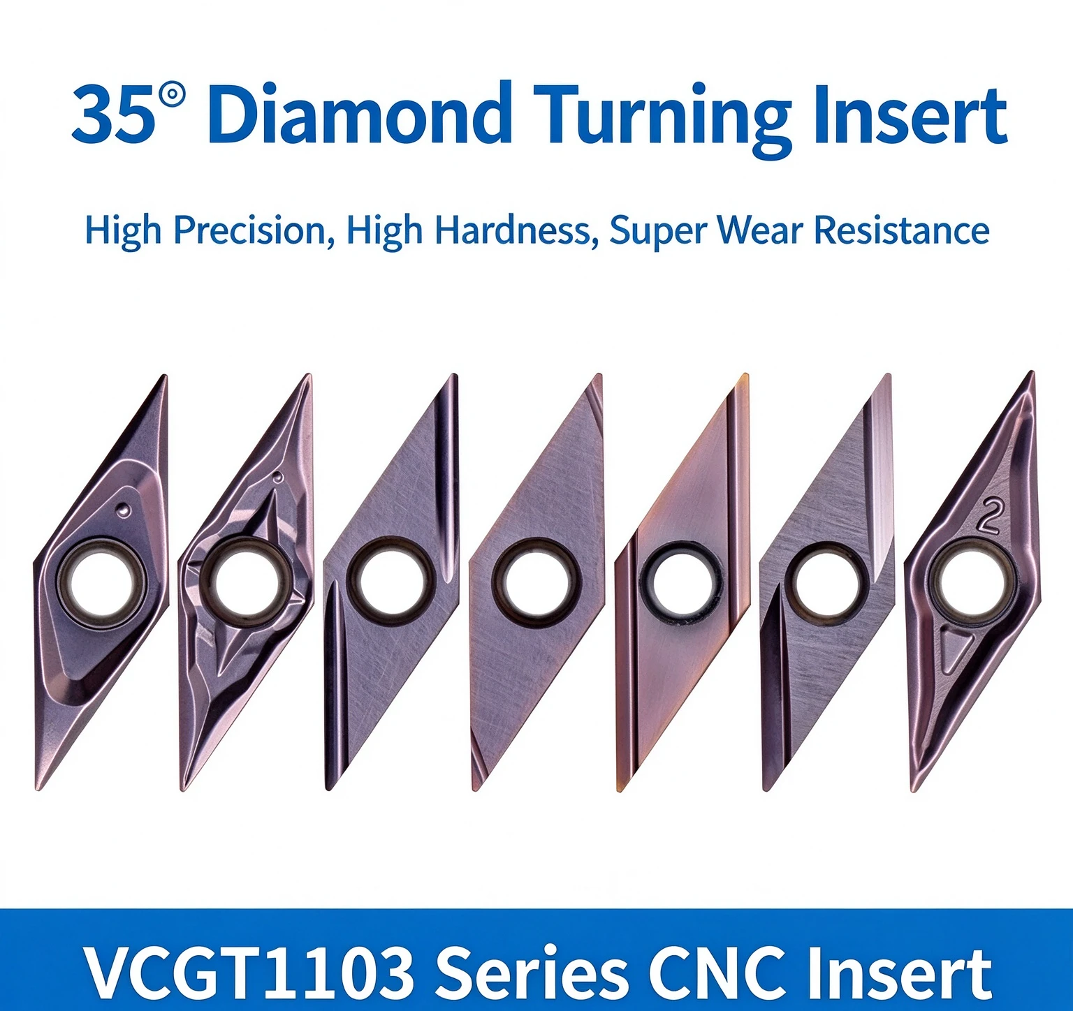 35 Degree VCGT110304/110302/04-1L ER-U EL-U MF L-F R-H -CY -S OEM External Turning Tool Tialn Coated 45HRC