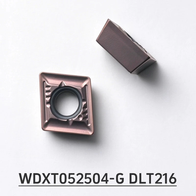 CNC Indexable Carbide U Drill Insert WDXT042004 052504 063006 073506 094008-G, DLT216 Grade G Chipbreaker for Carbon Steel Stainless Steel Fast Drilling Hole Making