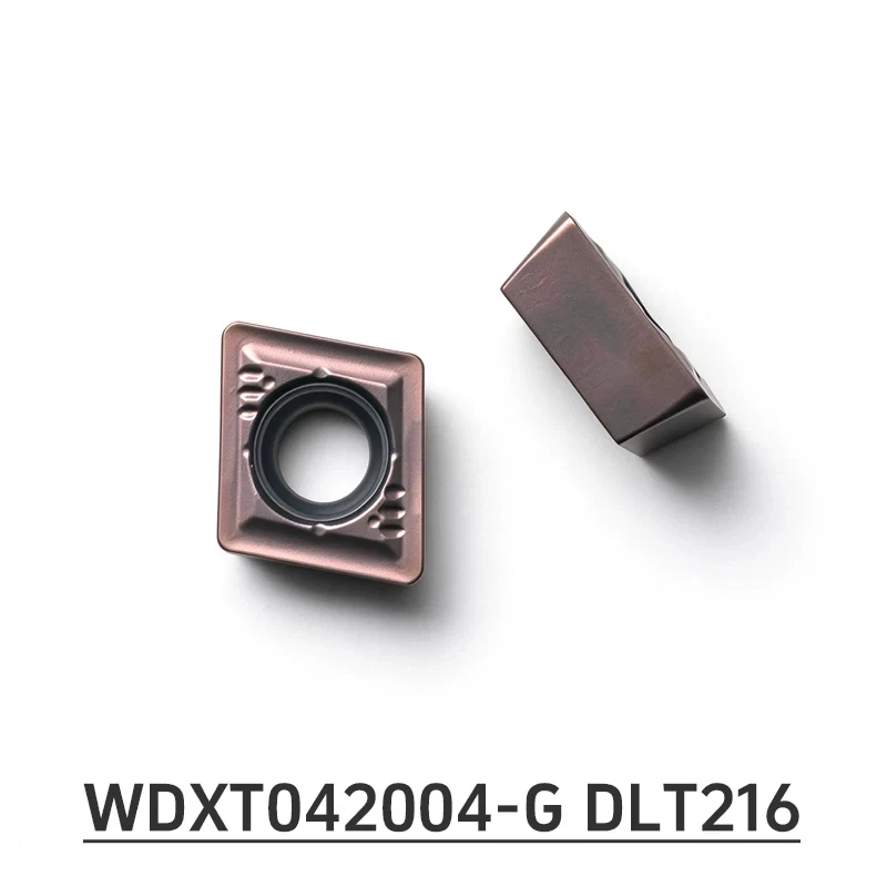 CNC Indexable Carbide U Drill Insert WDXT042004 052504 063006 073506 094008-G, DLT216 Grade G Chipbreaker for Carbon Steel Stainless Steel Fast Drilling Hole Making