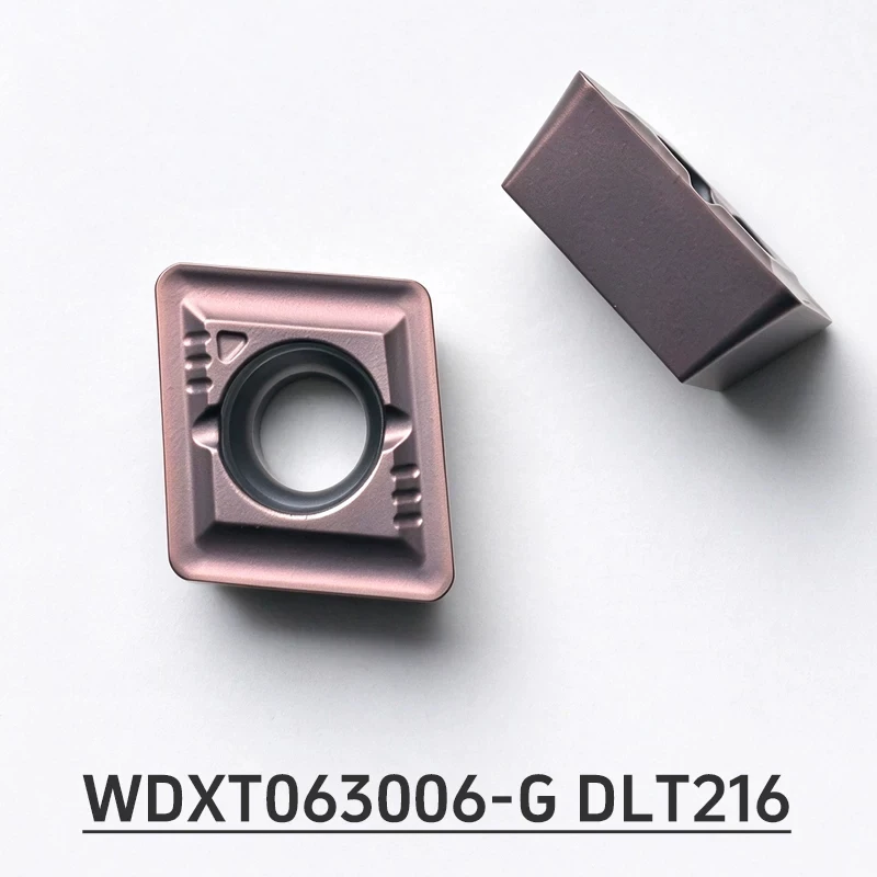CNC Indexable Carbide U Drill Insert WDXT042004 052504 063006 073506 094008-G, DLT216 Grade G Chipbreaker for Carbon Steel Stainless Steel Fast Drilling Hole Making