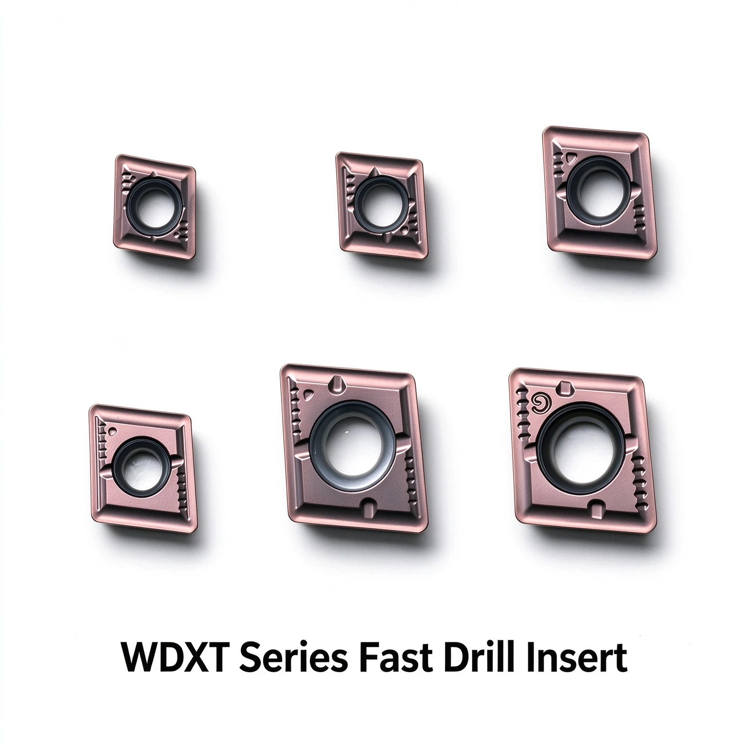 CNC Indexable Carbide U Drill Insert WDXT042004 052504 063006 073506 094008-G, DLT216 Grade G Chipbreaker for Carbon Steel Stainless Steel Fast Drilling Hole Making