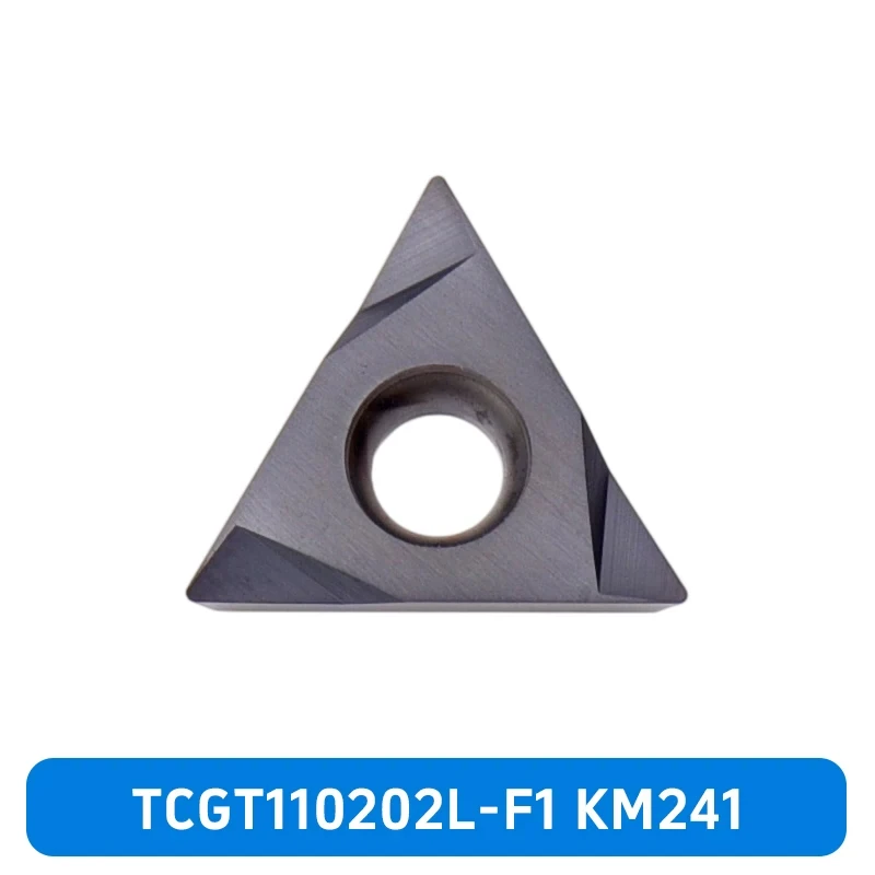 Indexable Carbide Boring Insert TCGT110302L-F1 Grade KM241, Internal Turning Insert for Steel Fine Turning