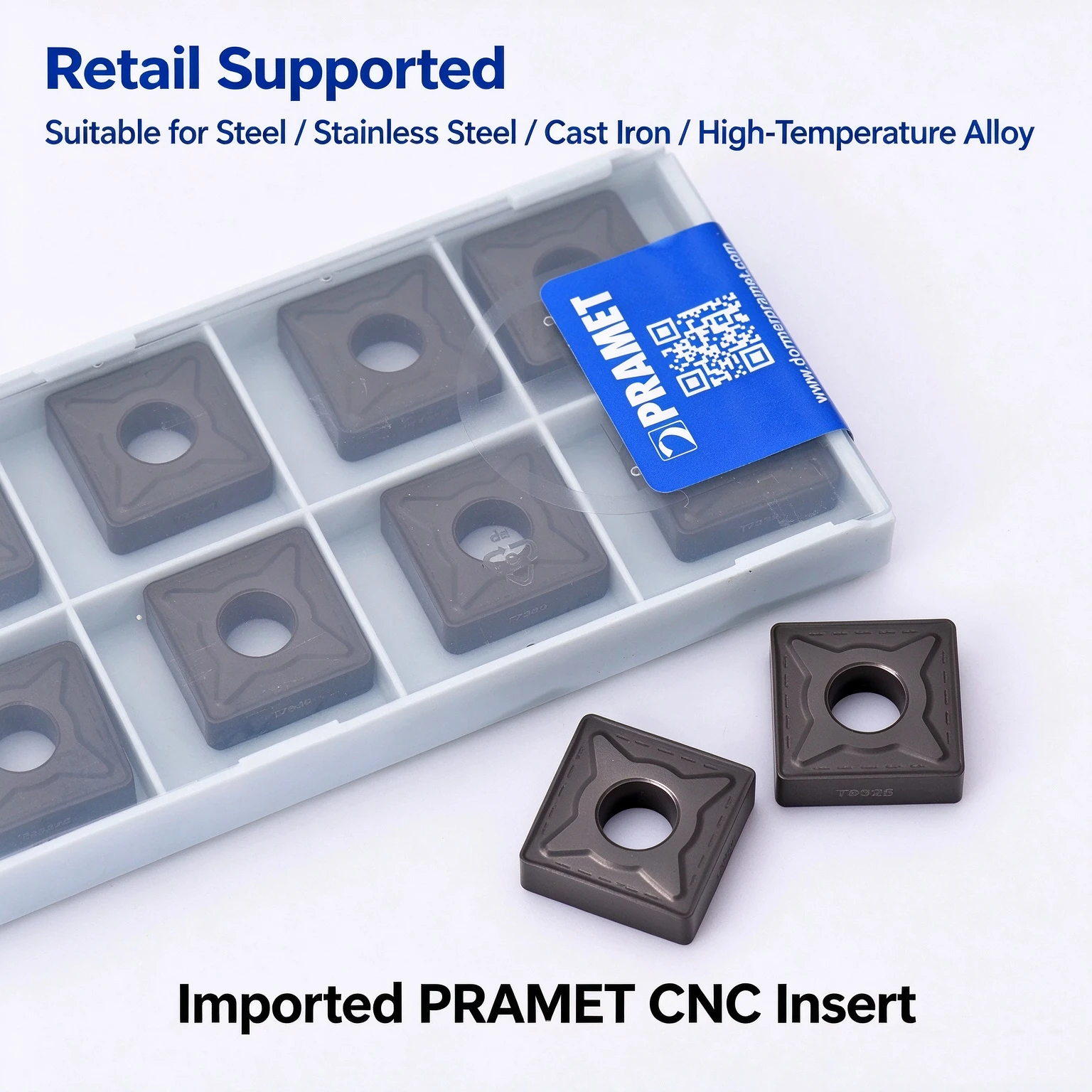 Pramet SNMG190612E-RM T9325 High Temperature Alloy Steel Blade Stainless Square Shape Turning Tool