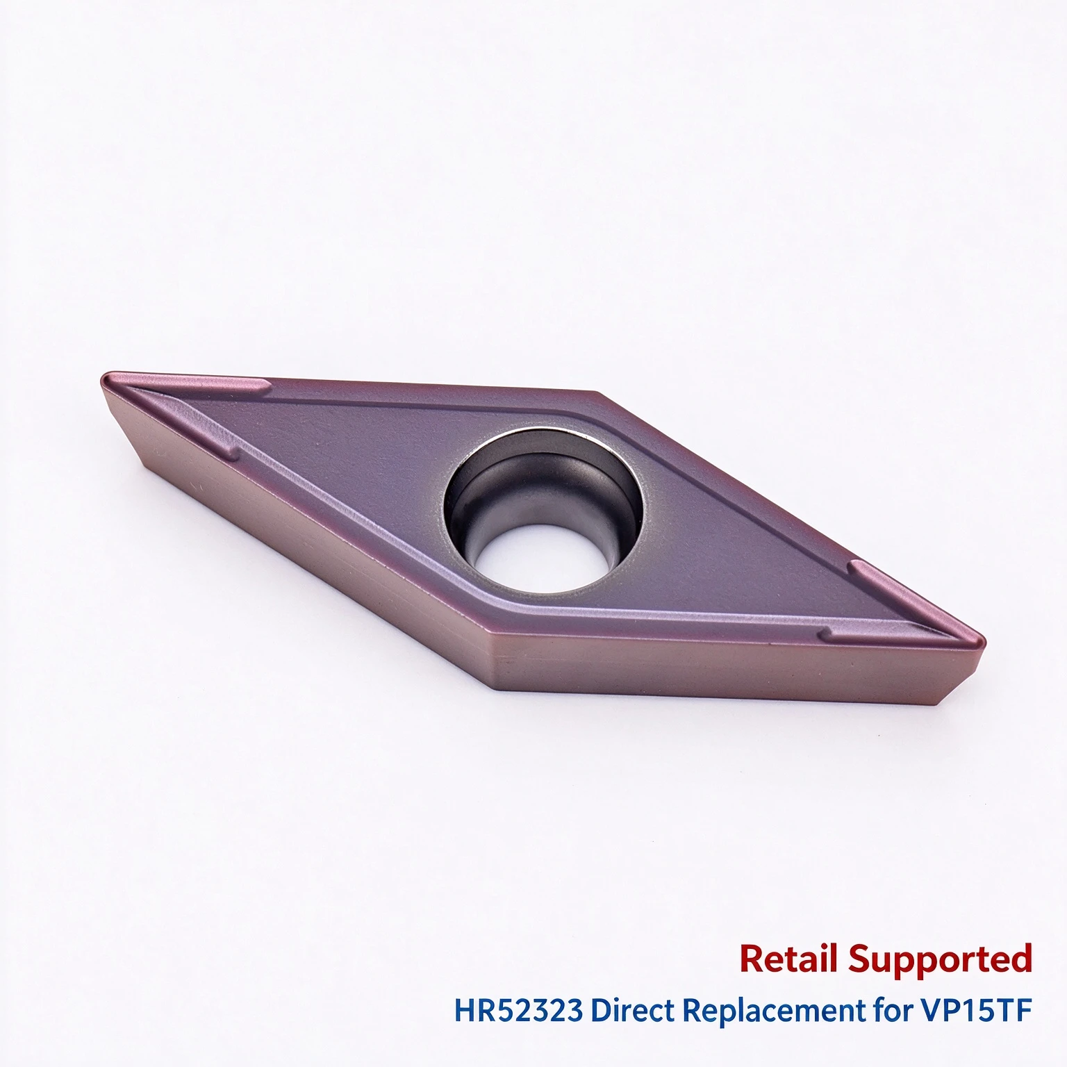 VCMT160404 160408 HR52523C Stainless Steel Inserts OEM Substitute for VP15TF with Titanium Aluminum Nitride Coating 45HRC Shape