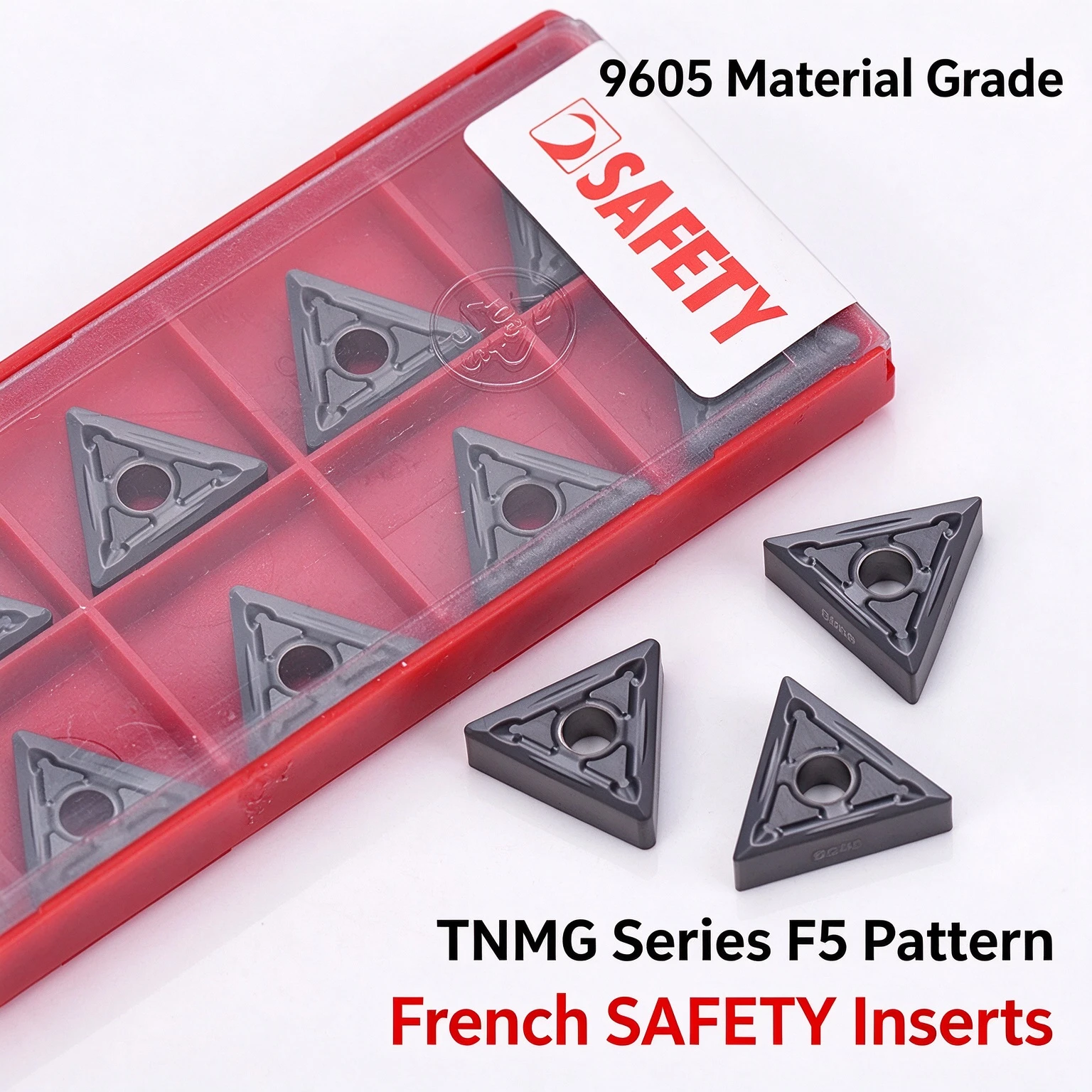 French Safety TNMG 160408-M5 9605 High Temperature Alloy Stainless Steel Carbide Insert PVD Coated For Lathe Machines OEM