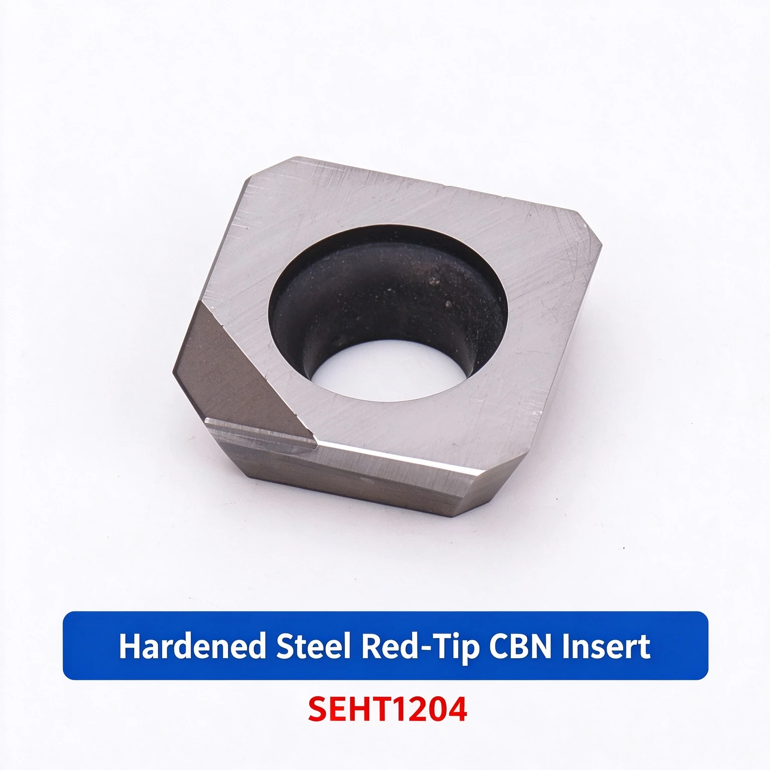 Special KEUE CNC CBN Blade OEM for Quenching Parts SEHT1204 Red Head Oblique Wear Resistant Tialn Coated 45HRC
