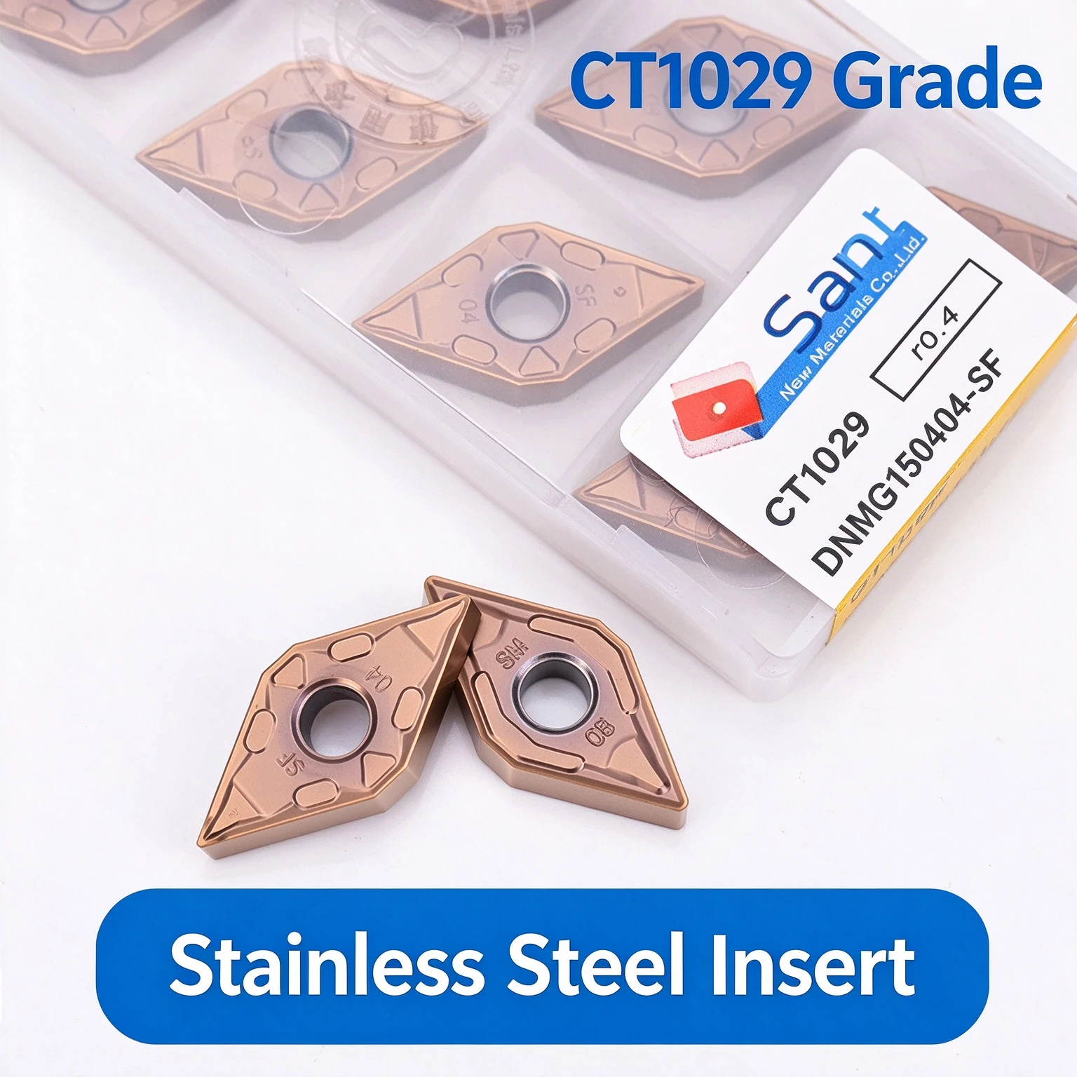 Stainless Steel CNC Peach-Shaped WNMG080408/04 CT1029 Welding Scar/Intermittent Cutting Turning Blade Mainland China