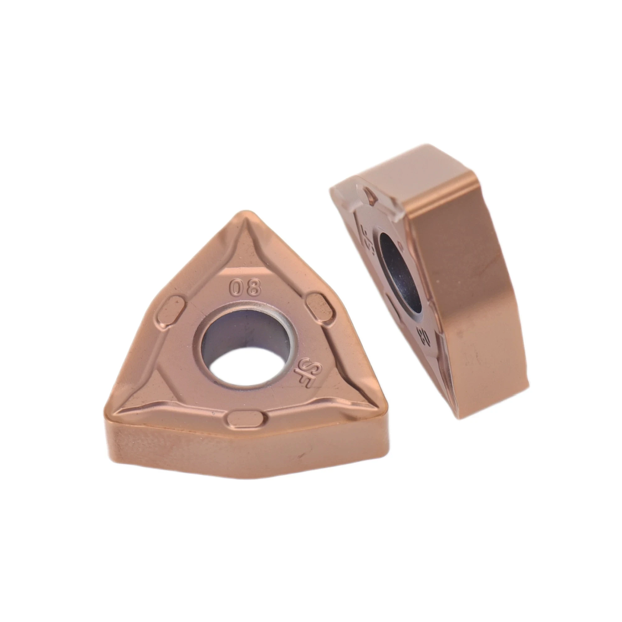 KEUE CNC WNMG080404-SF2/WNMG080408-SF2/CT1029 Triangle Stainless Steel Special CNC Blade for Chip Breaking Processing 3-Year