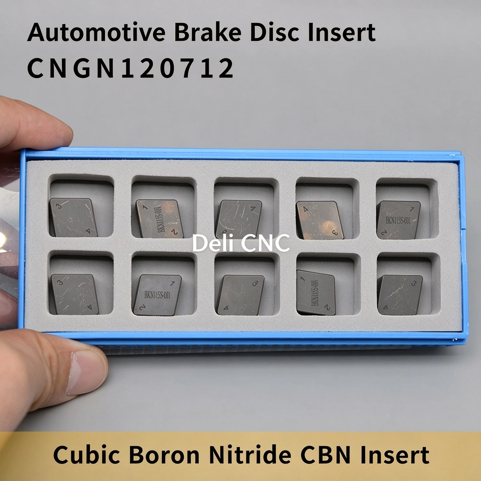 CNMN120712 CNGN120716 CBN Integral Cubic Boron Nitride Blade OEM Titanium Aluminum Nitride Coated 45HRC for External Turning