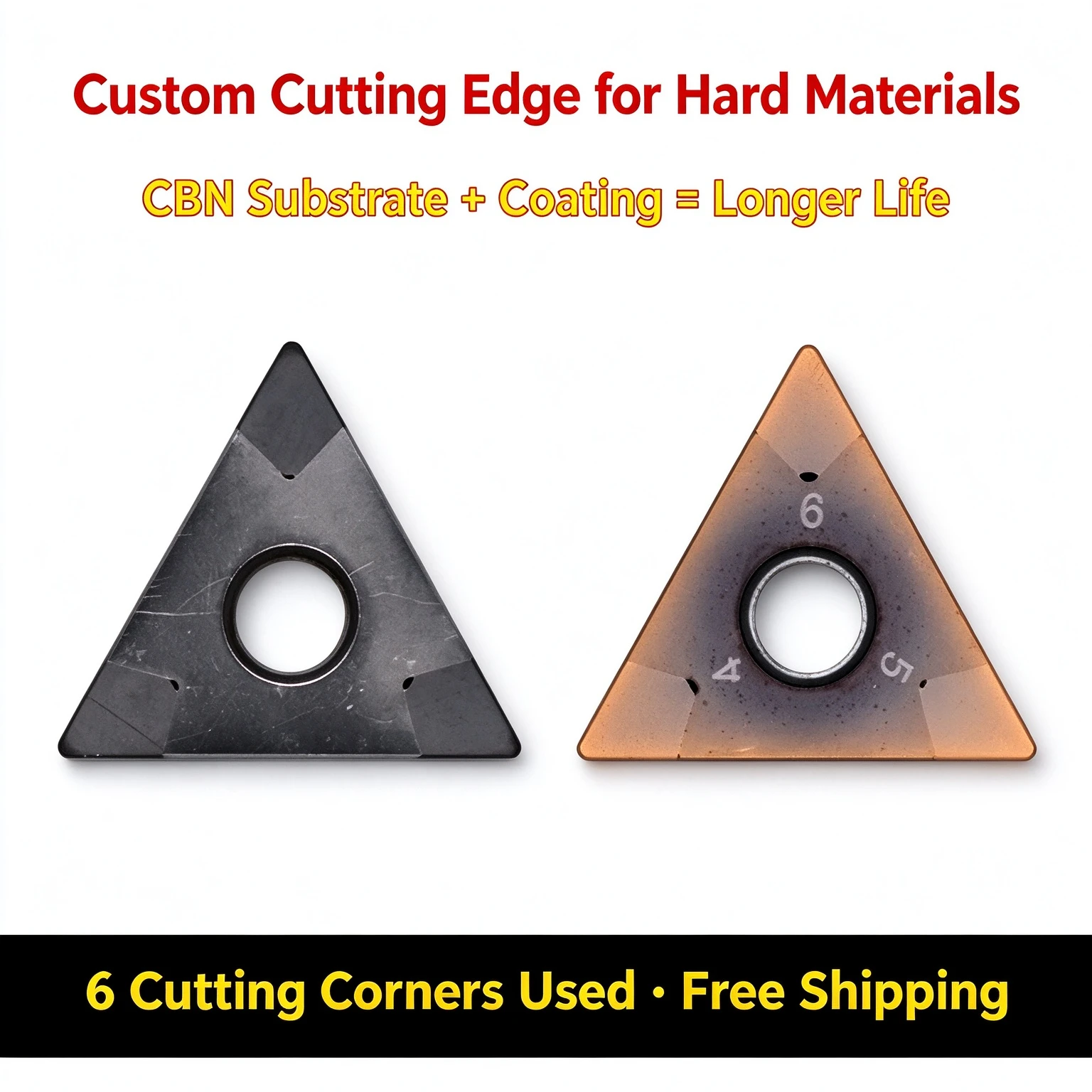 CBN Blade TNGA160404 160408 Boron Nitride Hardened Steel For Carburized