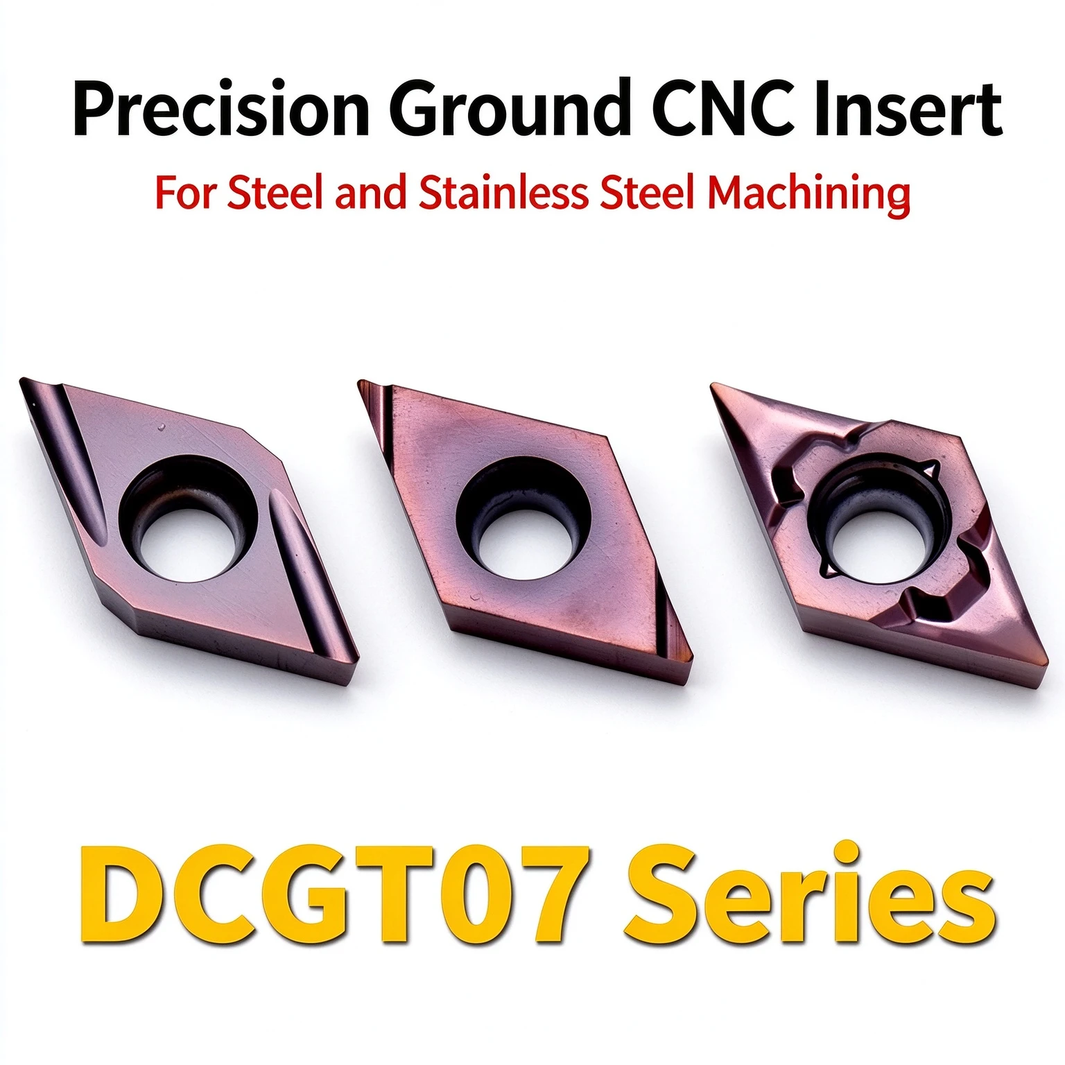 DCGT070201R/070202R/070204R/L-F PR930 Machine Steel Alloy Fine Turning Blade Tialn Coating 45HRC Shape OEM 3-Year Warranty