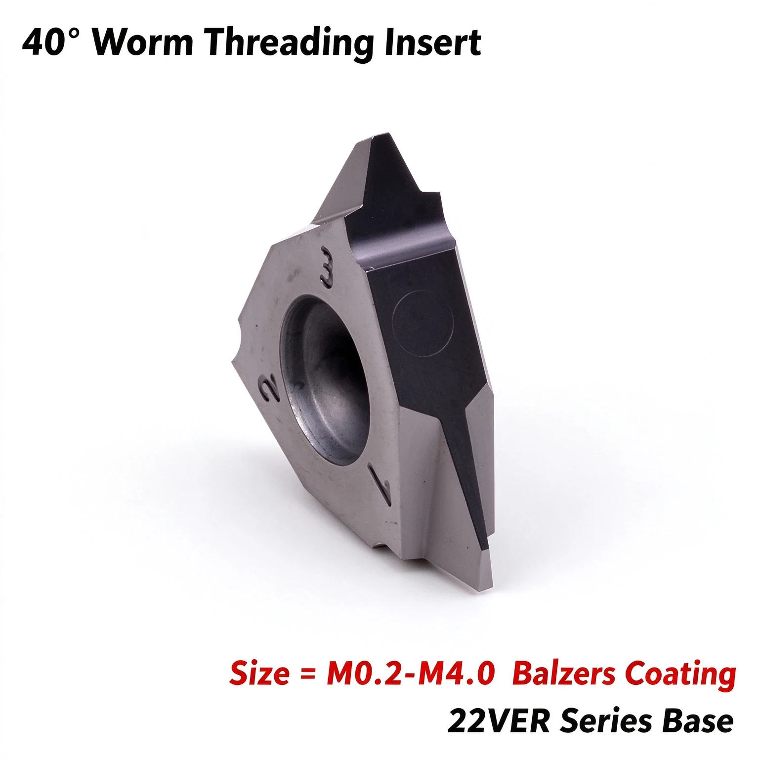 40 Degree Worm Thread Blade External Turning Tool 22VER Modulus 0.5/0.7/1.0/1.25/1.5/1.75 OEM Tialn Coated 45HRC for TURNING