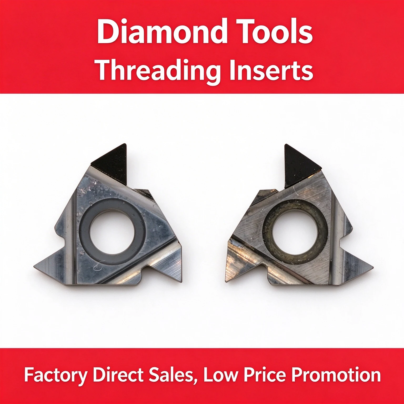 16ER IR AG60 A55 PCD Internal And External Thread Teeth Blade Gold Steel Gem Segment
