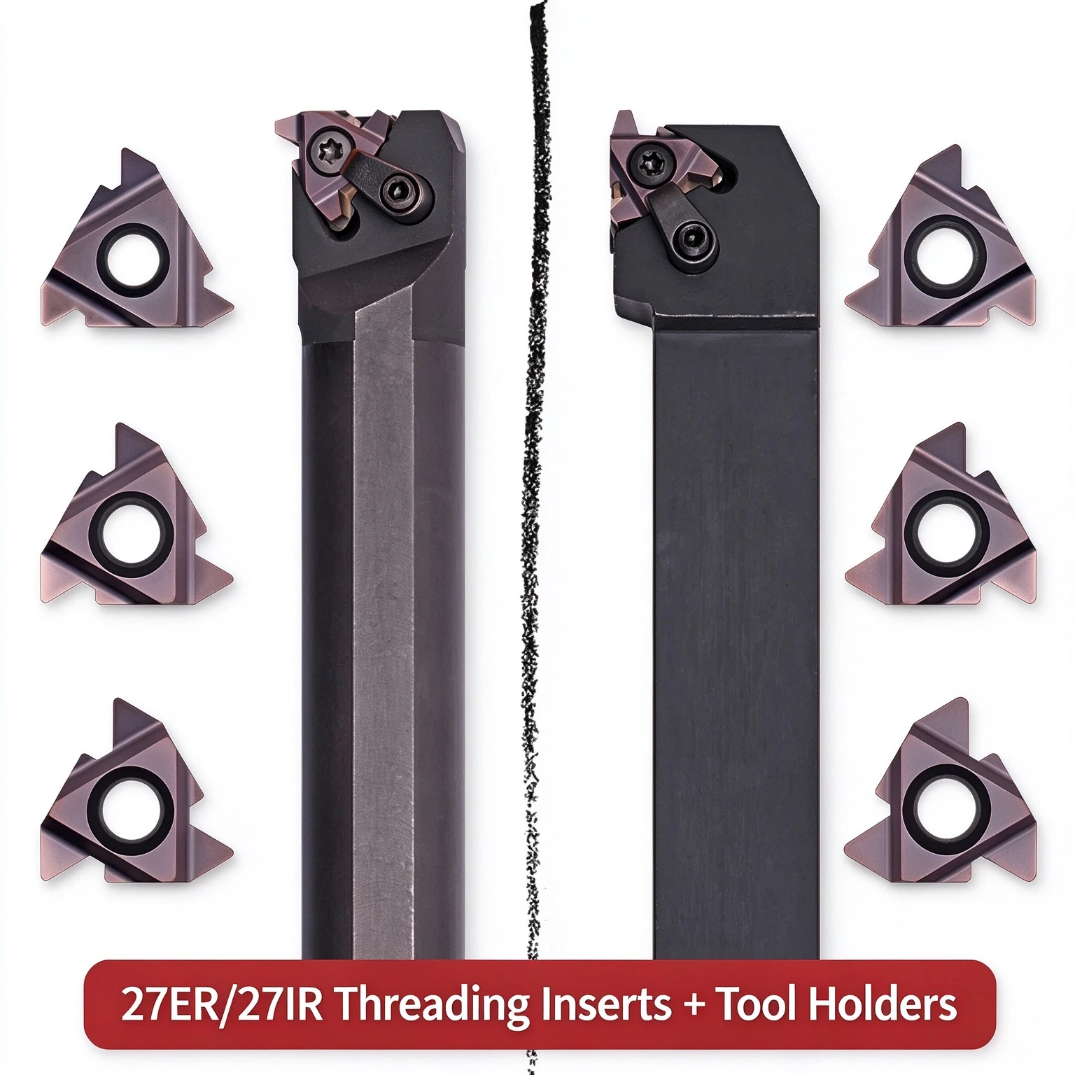 Large Pitch Plot Threaded Insert 27ER/IR/NR Q60/Q55/6.0/7.0/8.0ISO/TR