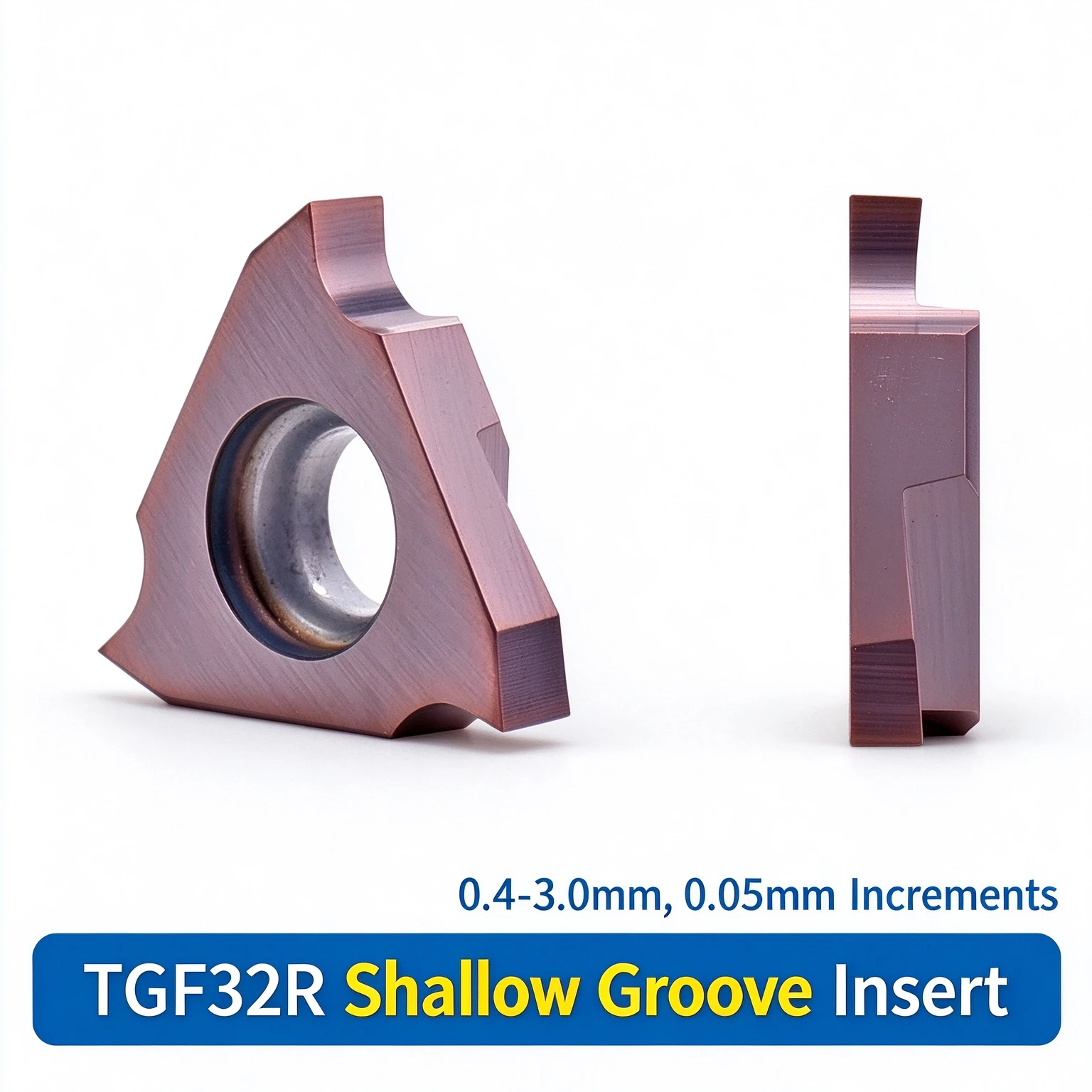 Numerical Control Vertical Shallow Blade TGF32R100 Clamp Spring Inner Knife OEM Titanium Aluminum Nitride Coated 45HRC