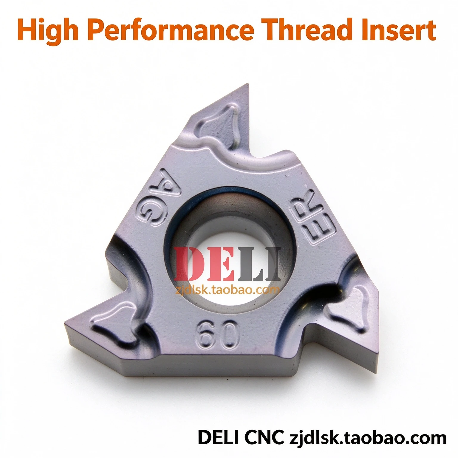 High-performance Stainless Steel Threaded Insert/External Metric Counterbore with Bright Uncoated Finish 16ERM AG6O KIC908