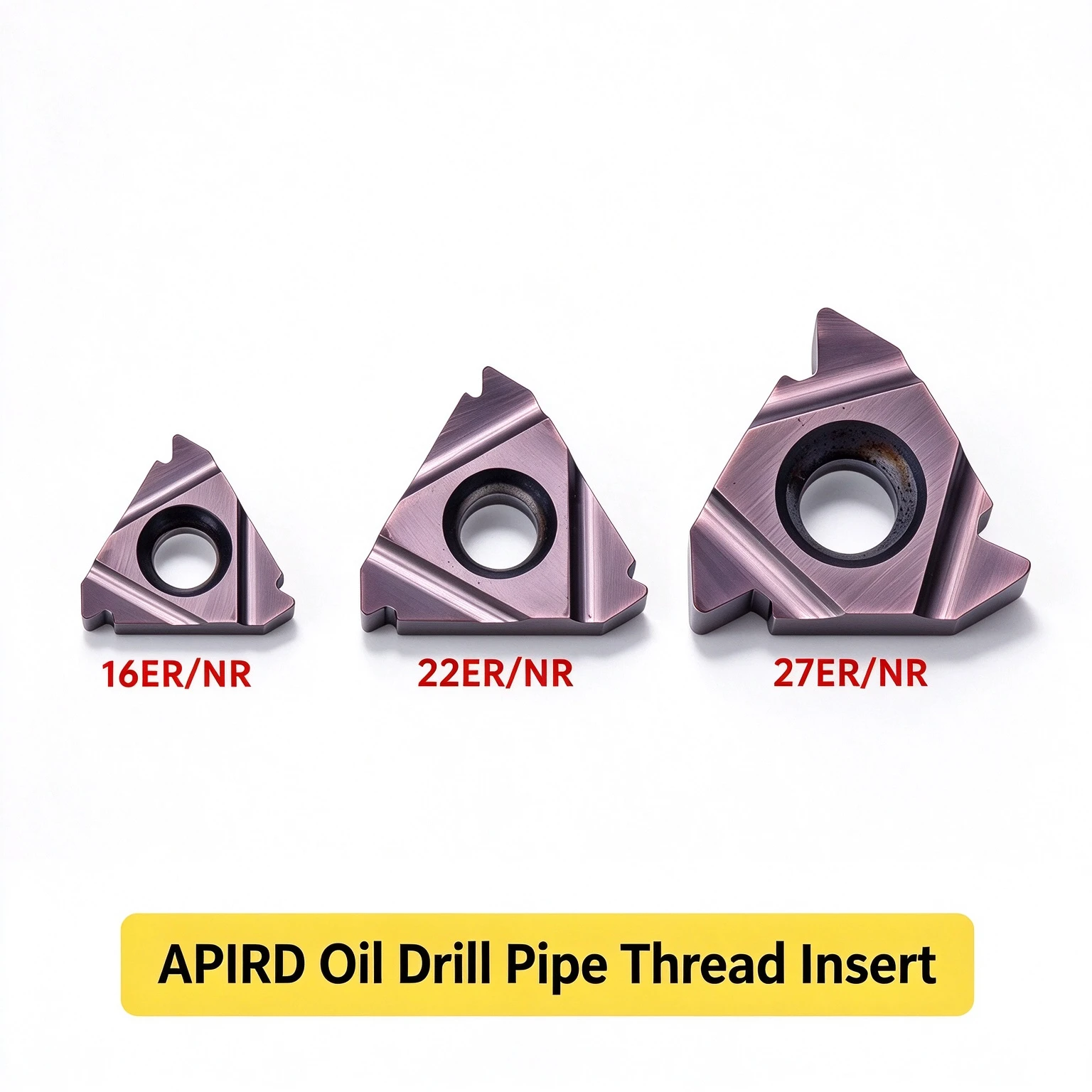 CNC Lathe Carbide Thread Turning Insert 16NR 22ER 27NR APIRD 4API382 383 502 503, KM15 Grade API Standard Threading Insert for Metal Workpieces