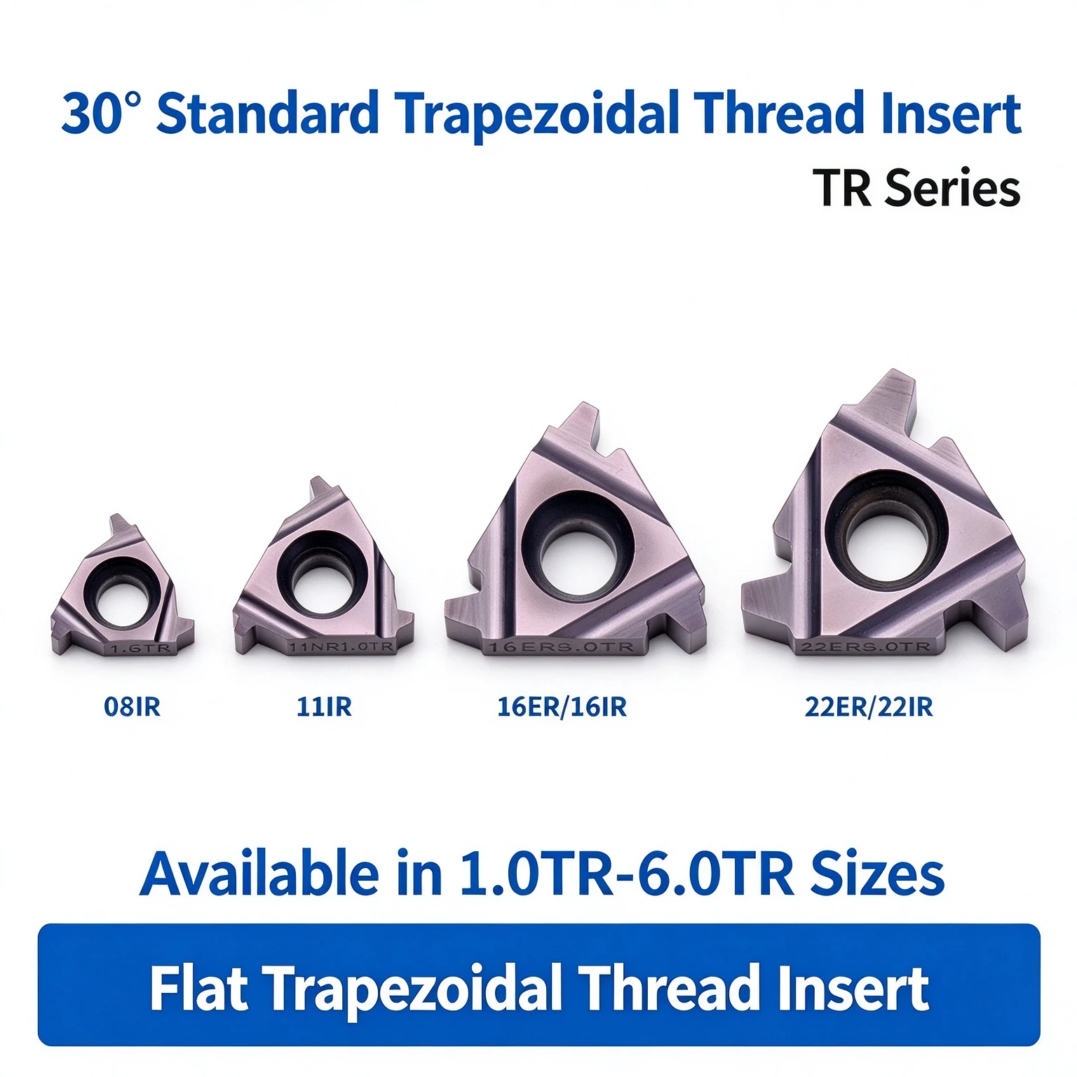T-thread Cutter Head 3.0 2.0TR Inner 30 Trapezoidal Turning Blade Hole Tooth Stainless Steel